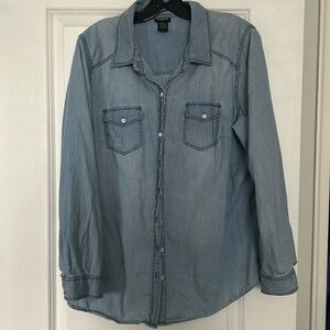 Torrid Women Denim Button Down Shirt Plus Size 1